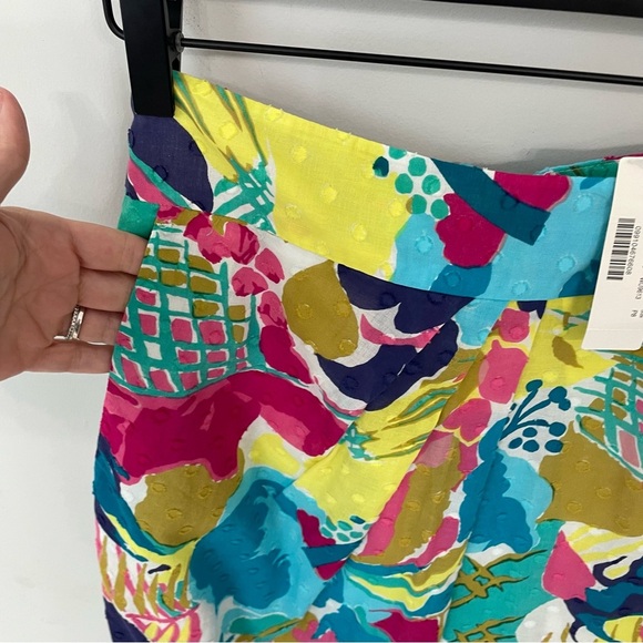 NEW J. Crew Vibrant Watercolor Floral Tie Waist Skirt Size 8 Petite J Crew.  6 - Picture 6 of 10